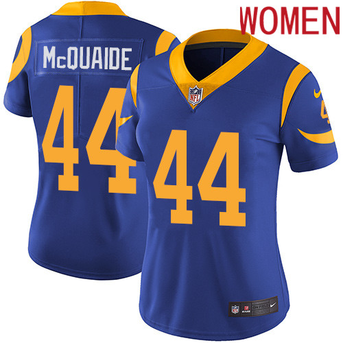 2019 Women Los Angeles Rams #44 McQuaide blue Nike Vapor Untouchable Limited NFL Jersey->women nfl jersey->Women Jersey